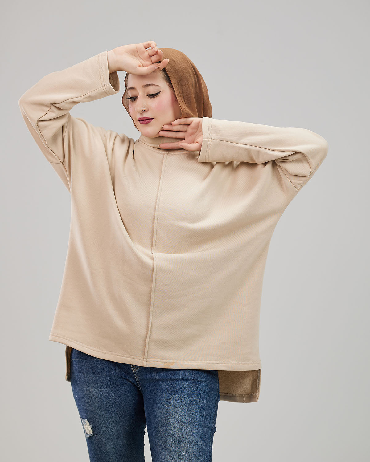 Cozy Flow Top Beige