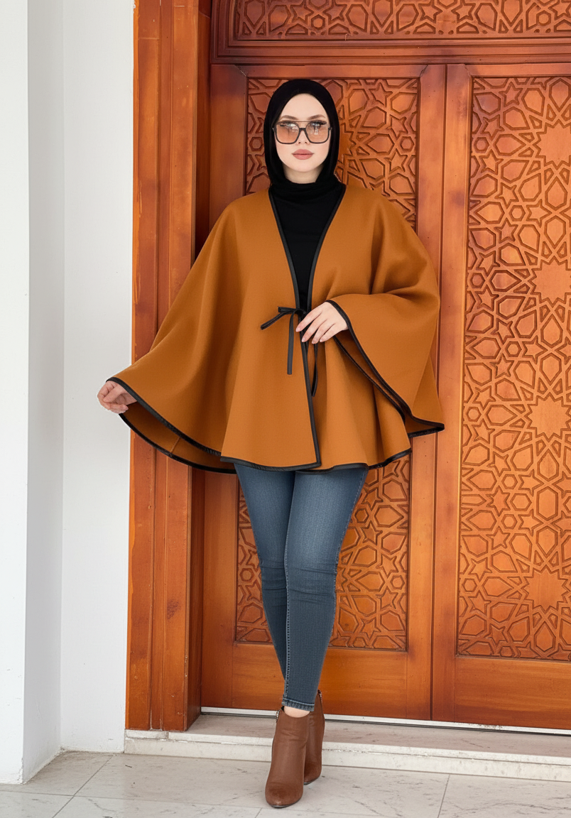Classic Wool Cape Brown