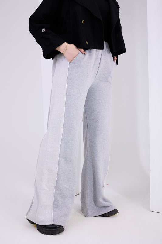 Soft Line Wide Pants Gray